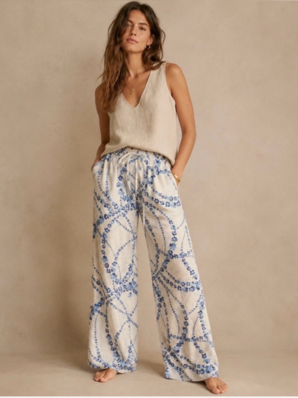 Misa Los Angeles Teagan Wide-Leg Floral Pants